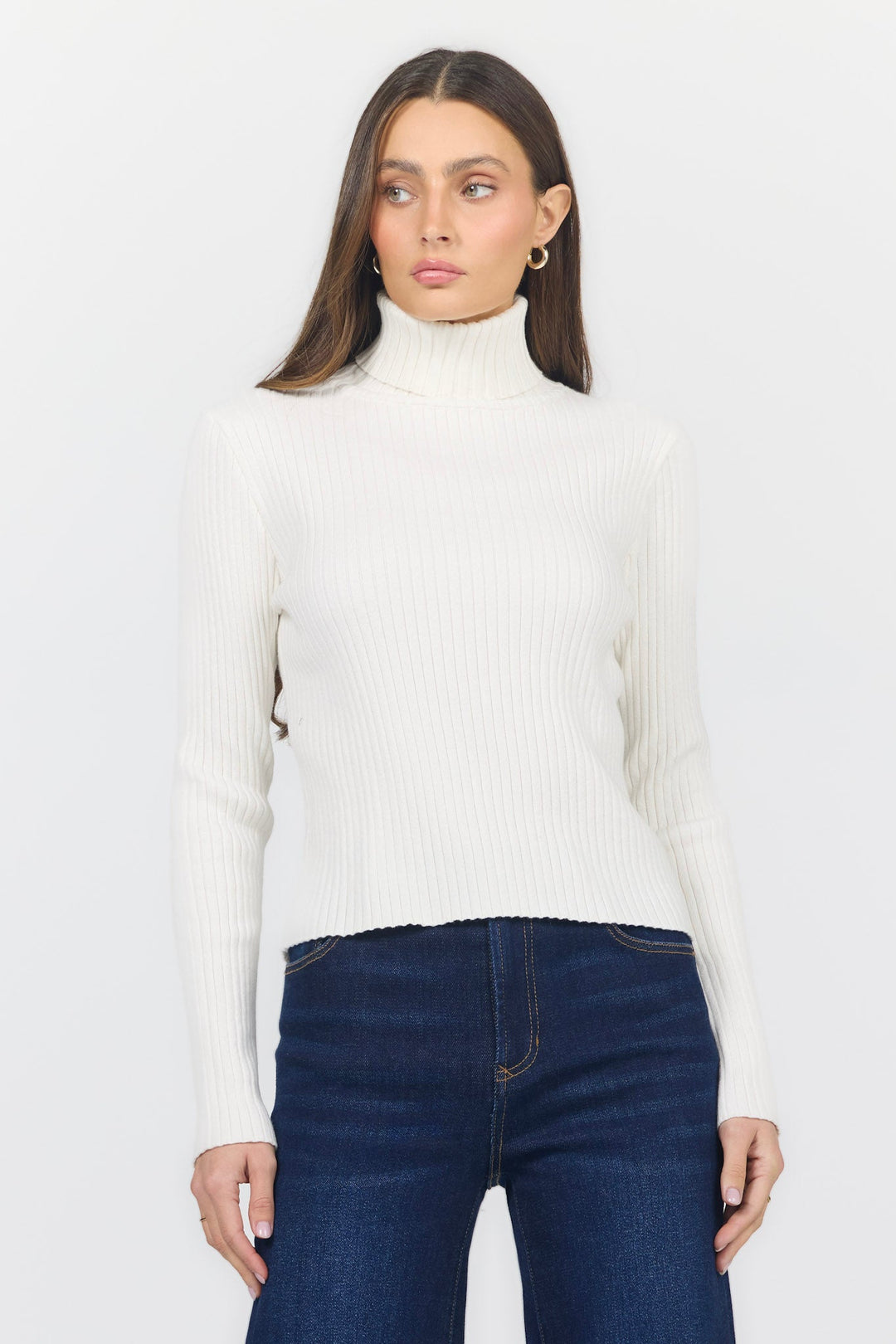 ARLEN LONG SLEEVE SWEATER OFF WHITE FRONT