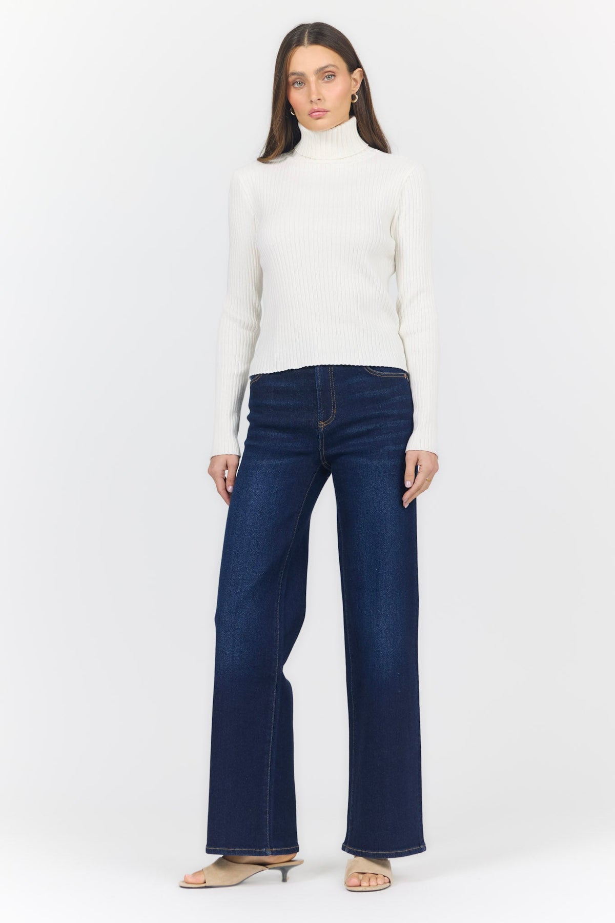 ARLEN LONG SLEEVE SWEATER OFF WHITE FULL — Dear John Denim