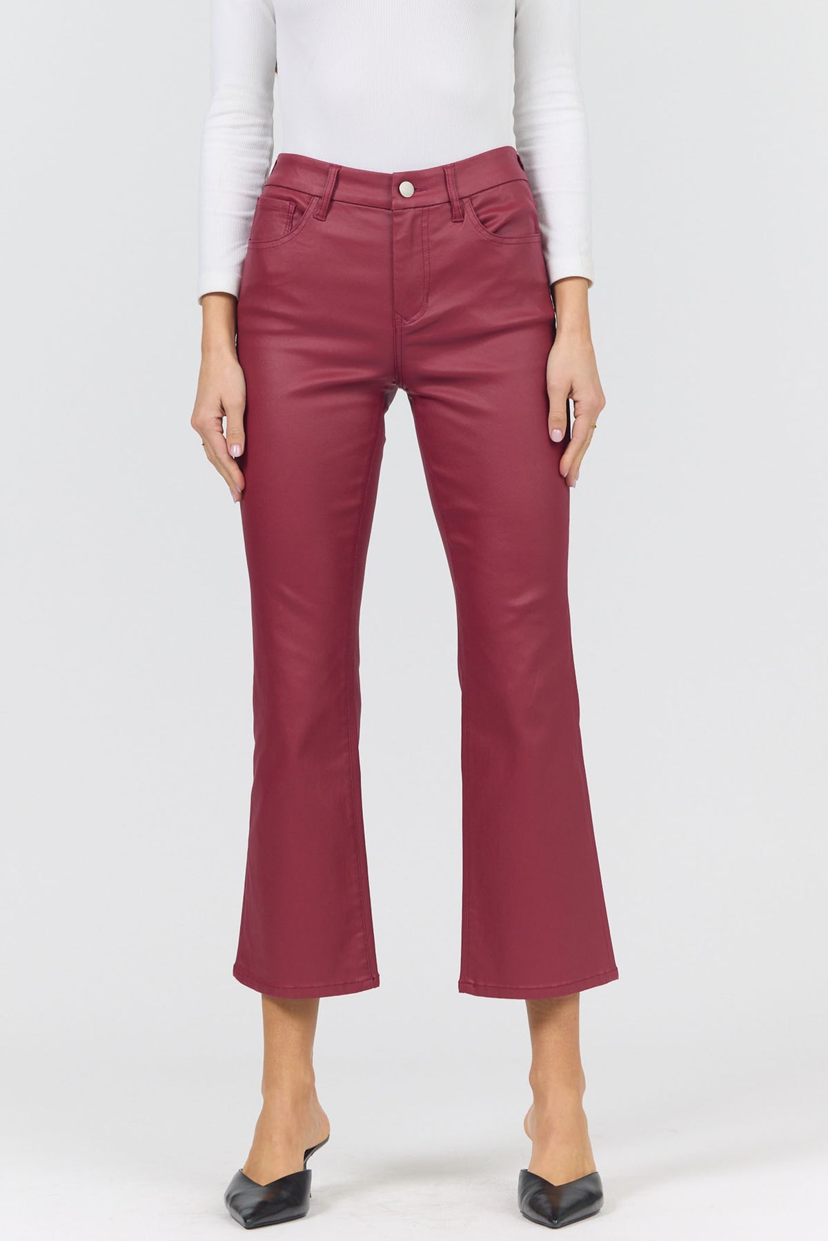jeanne-flare-pant-garnet — Dear John Denim