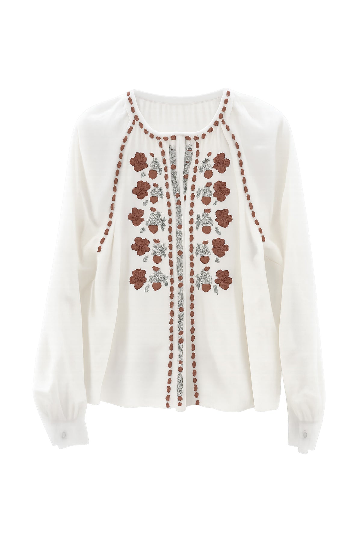 oriana-long-sleeve-blouse-cream — Dear John Denim