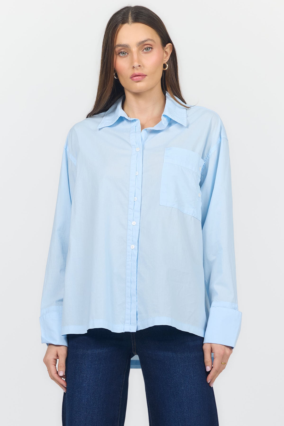 porter-long-sleeve-shirt-garment-dyed-french-cuffs-skyway — Dear John Denim