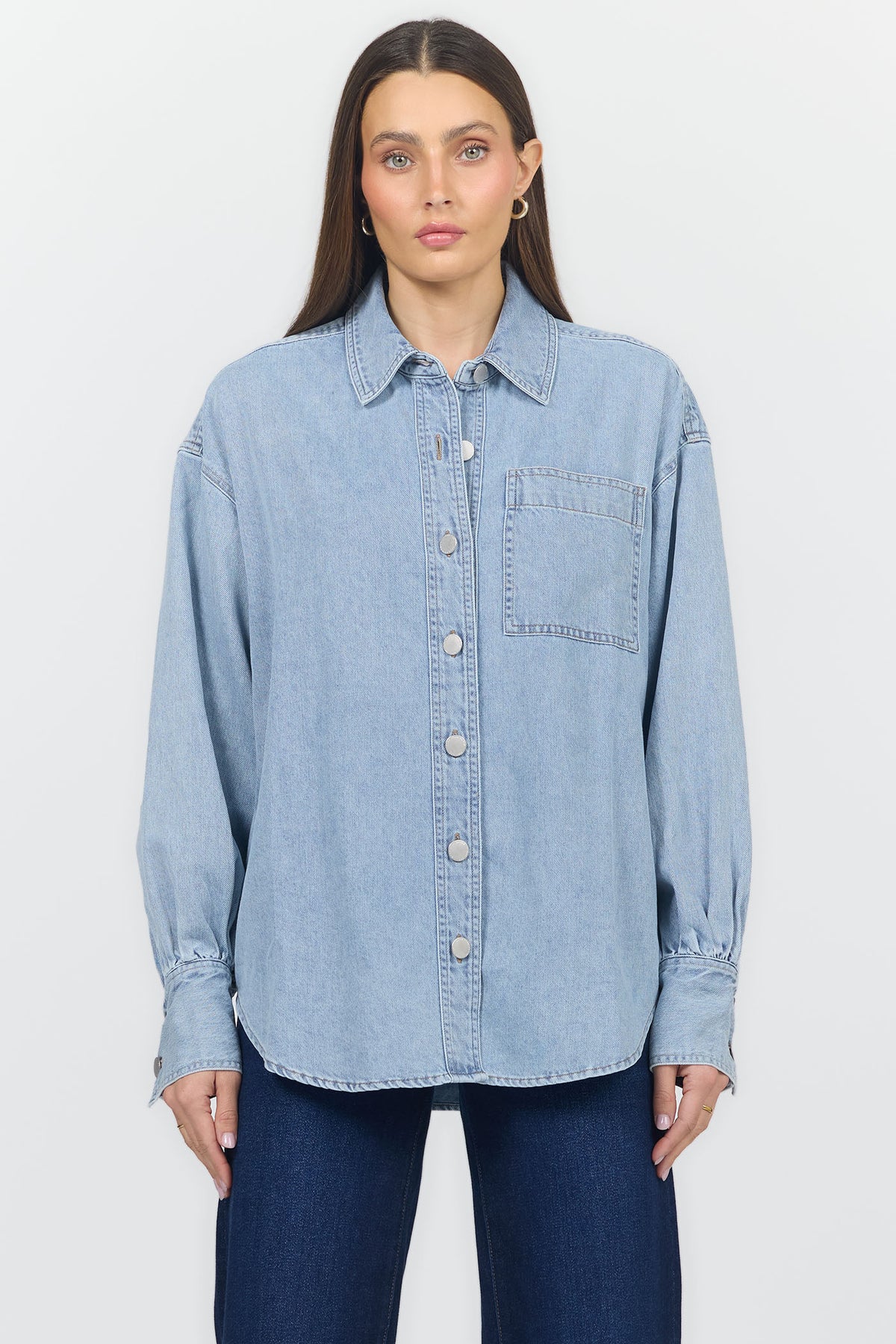 meritt-oversized-shacket-garment-washed-with-shirred-sleeves-osalina — Dear John Denim