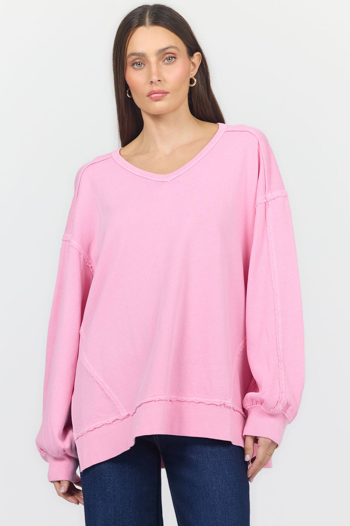 monroe-sweatshirt-cashmere-rose — Dear John Denim