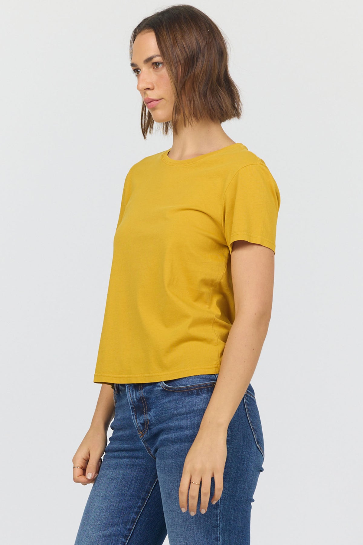 unity-crew-neck-jersey-tee-goldflake — Dear John Denim