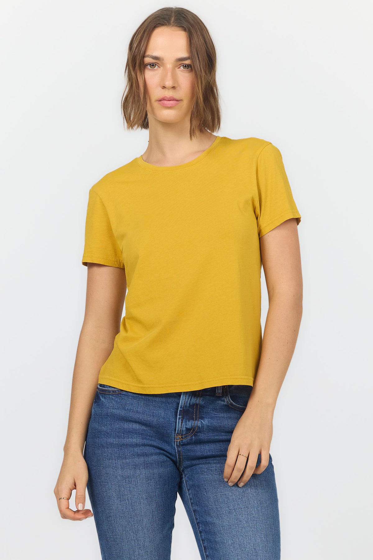 unity-crew-neck-jersey-tee-goldflake — Dear John Denim