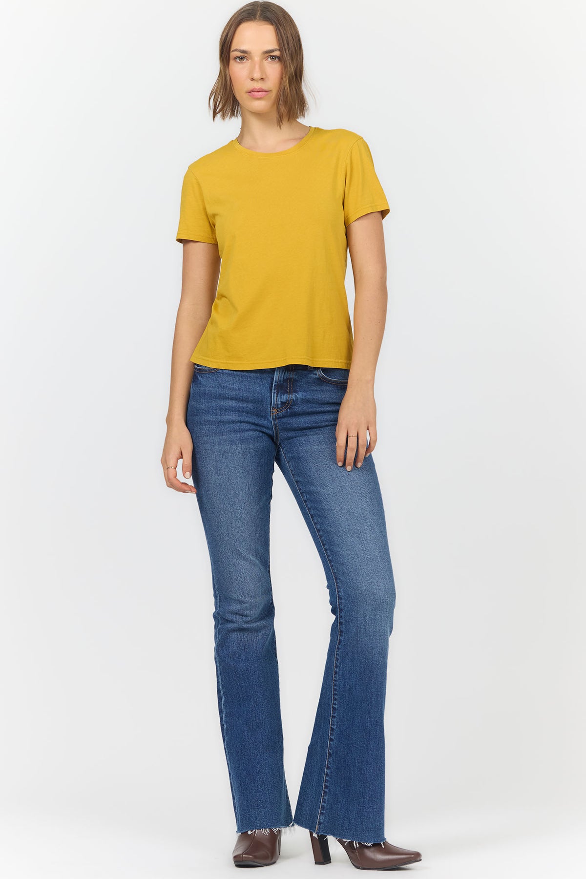 unity-crew-neck-jersey-tee-goldflake — Dear John Denim