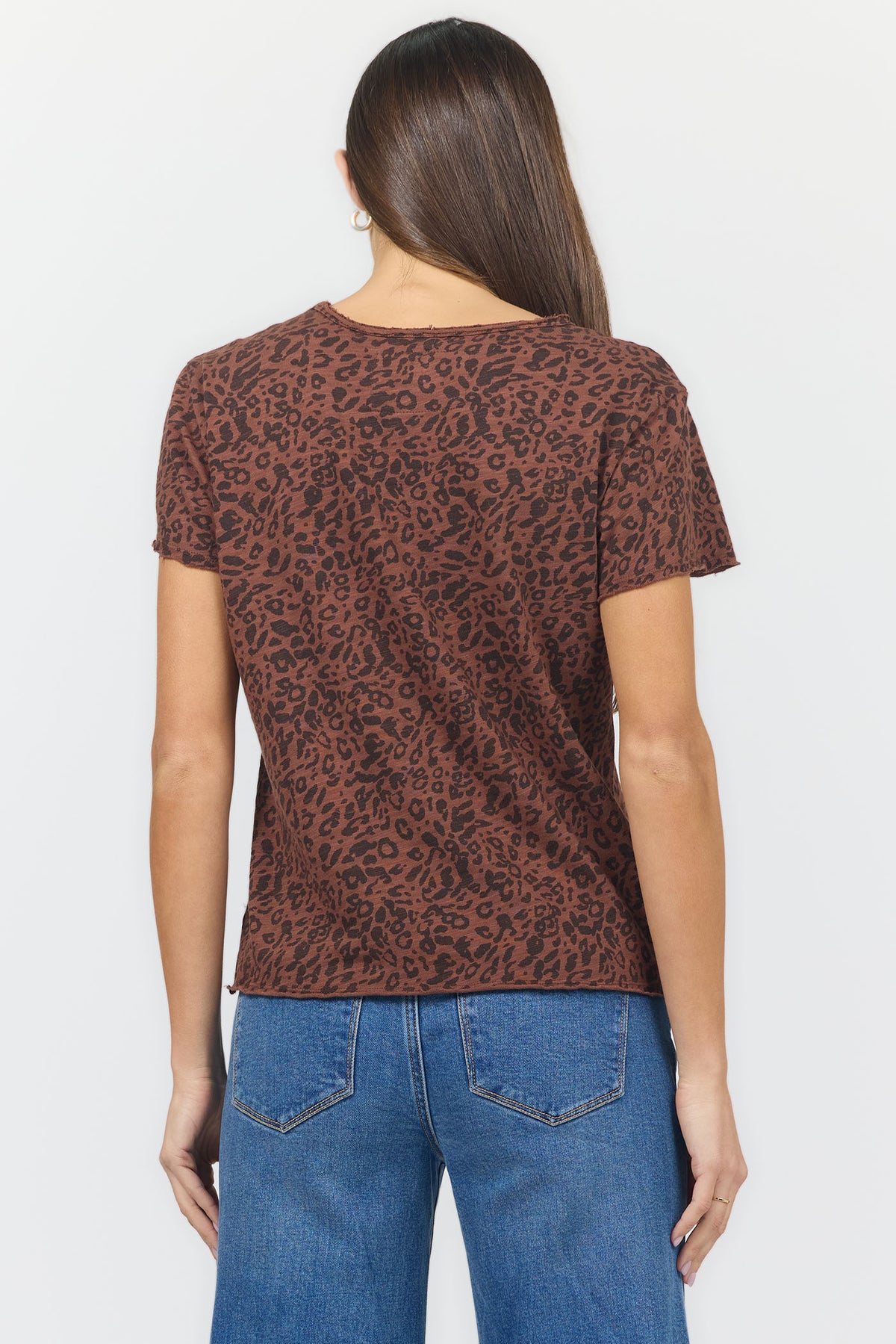 vanya-v-neck-slub-tee-brown-leopard — Dear John Denim
