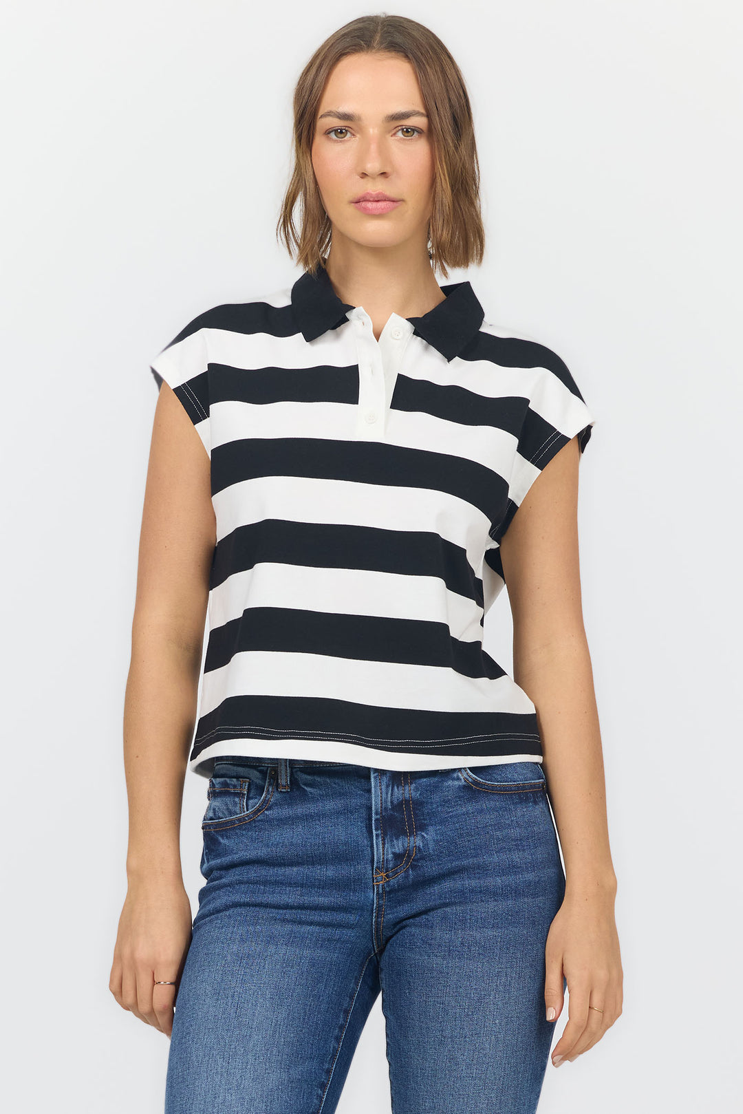 Tyra Top Black Stripe