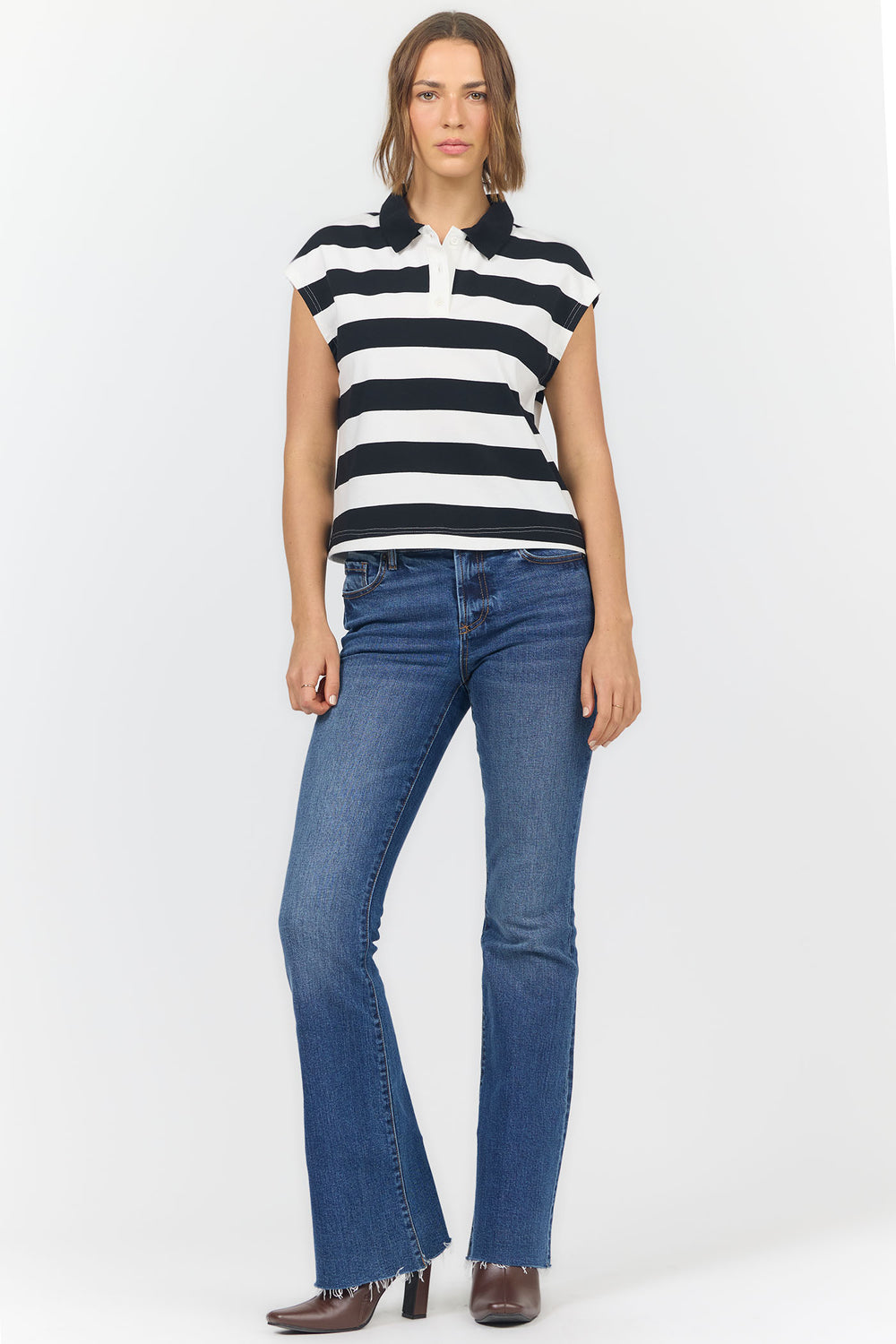 Tyra Top Black Stripe