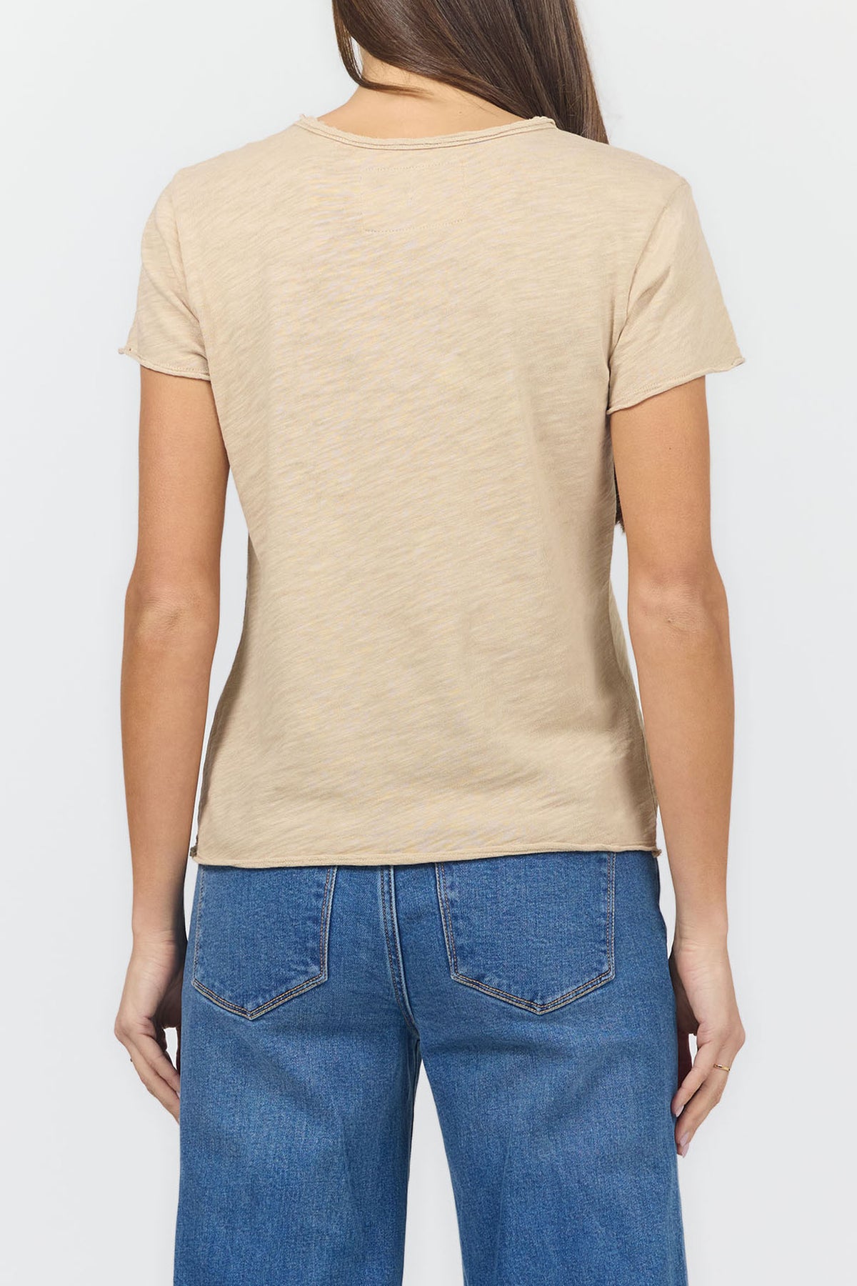 vanya-v-neck-slub-knit-t-shirt-dune — Dear John Denim