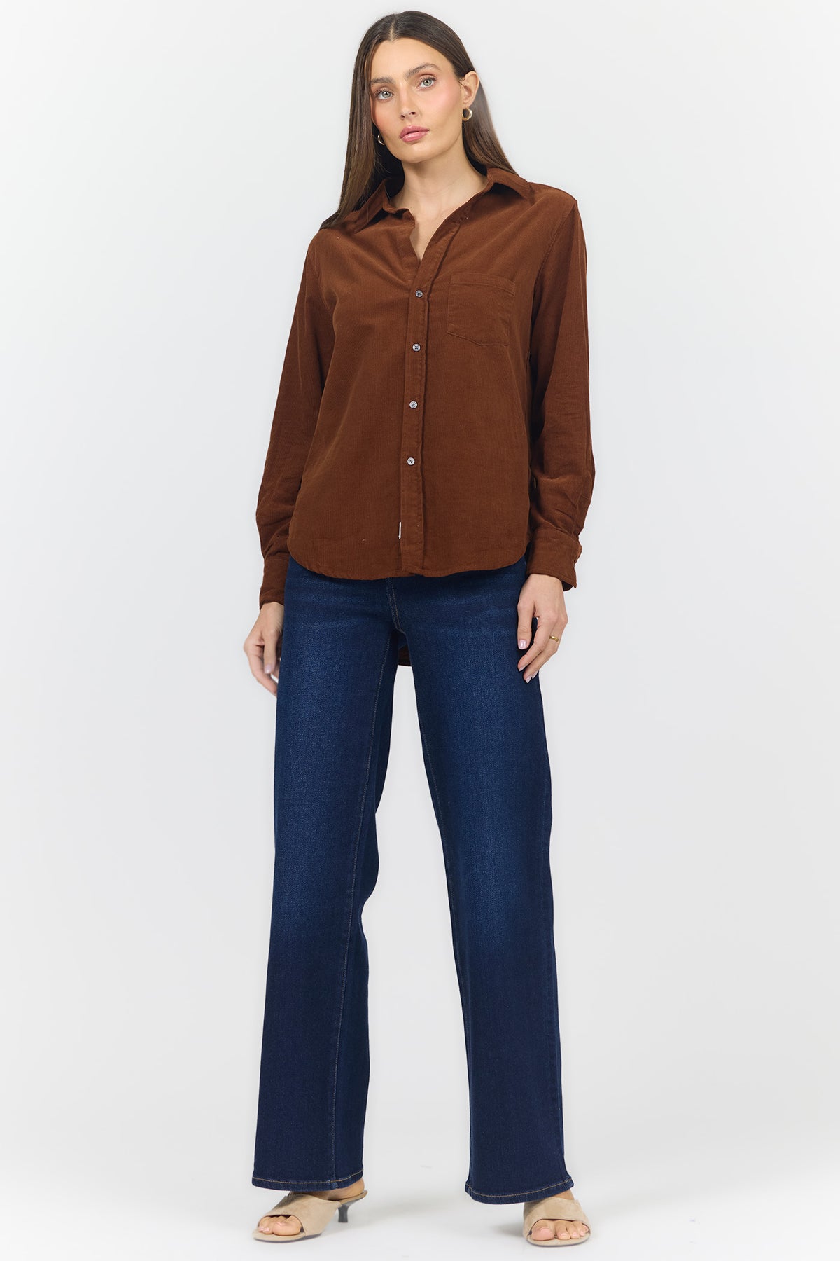 galina-relaxed-button-up-shirt-cappuccino — Dear John Denim