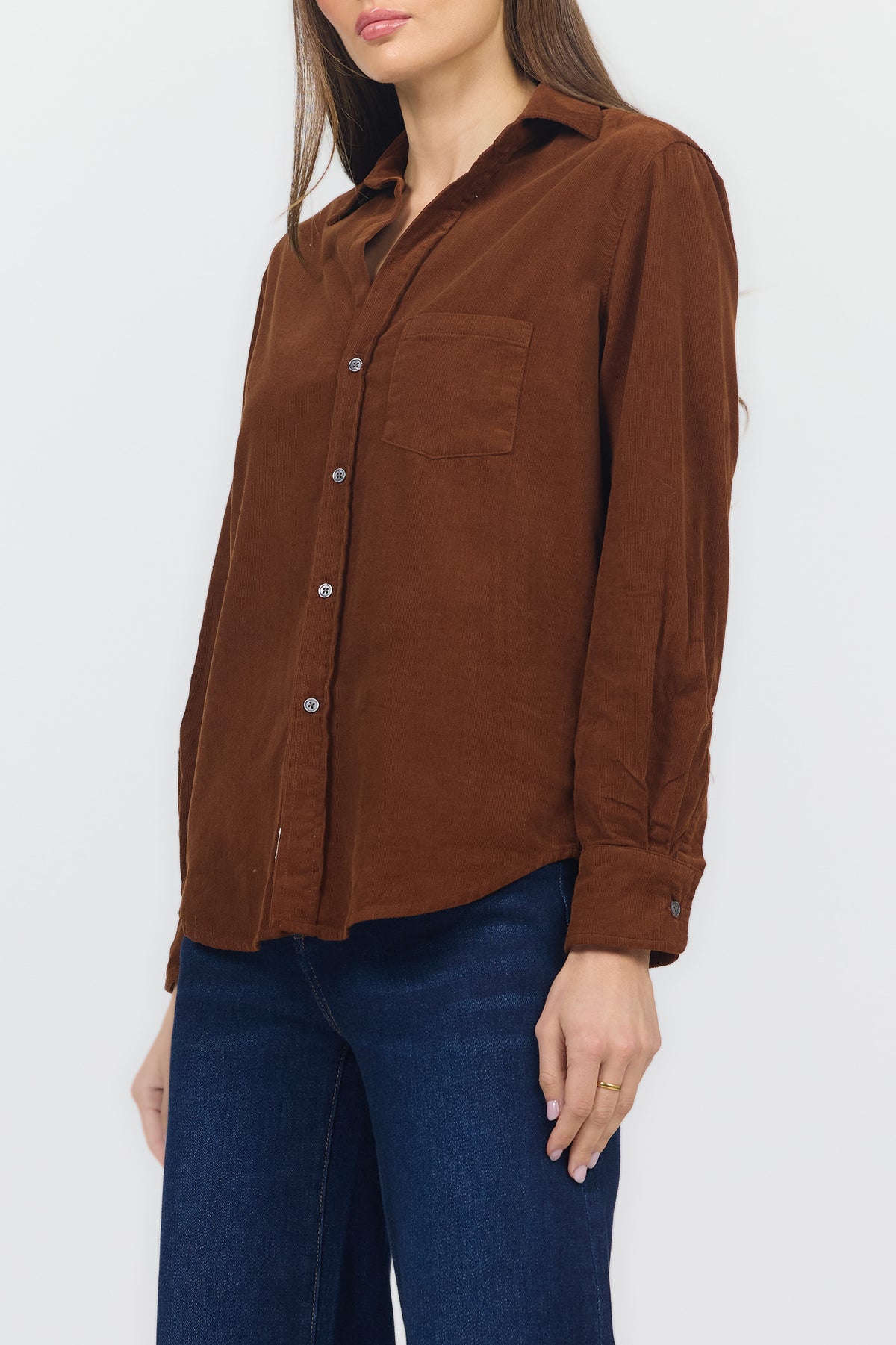 galina-relaxed-button-up-shirt-cappuccino — Dear John Denim