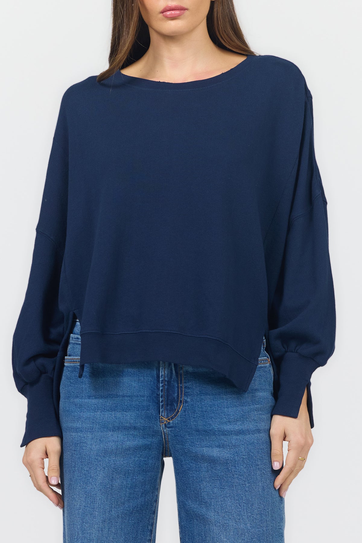 trenton-oversized-terry-sweatershirt-sweater-black-iris — Dear John Denim