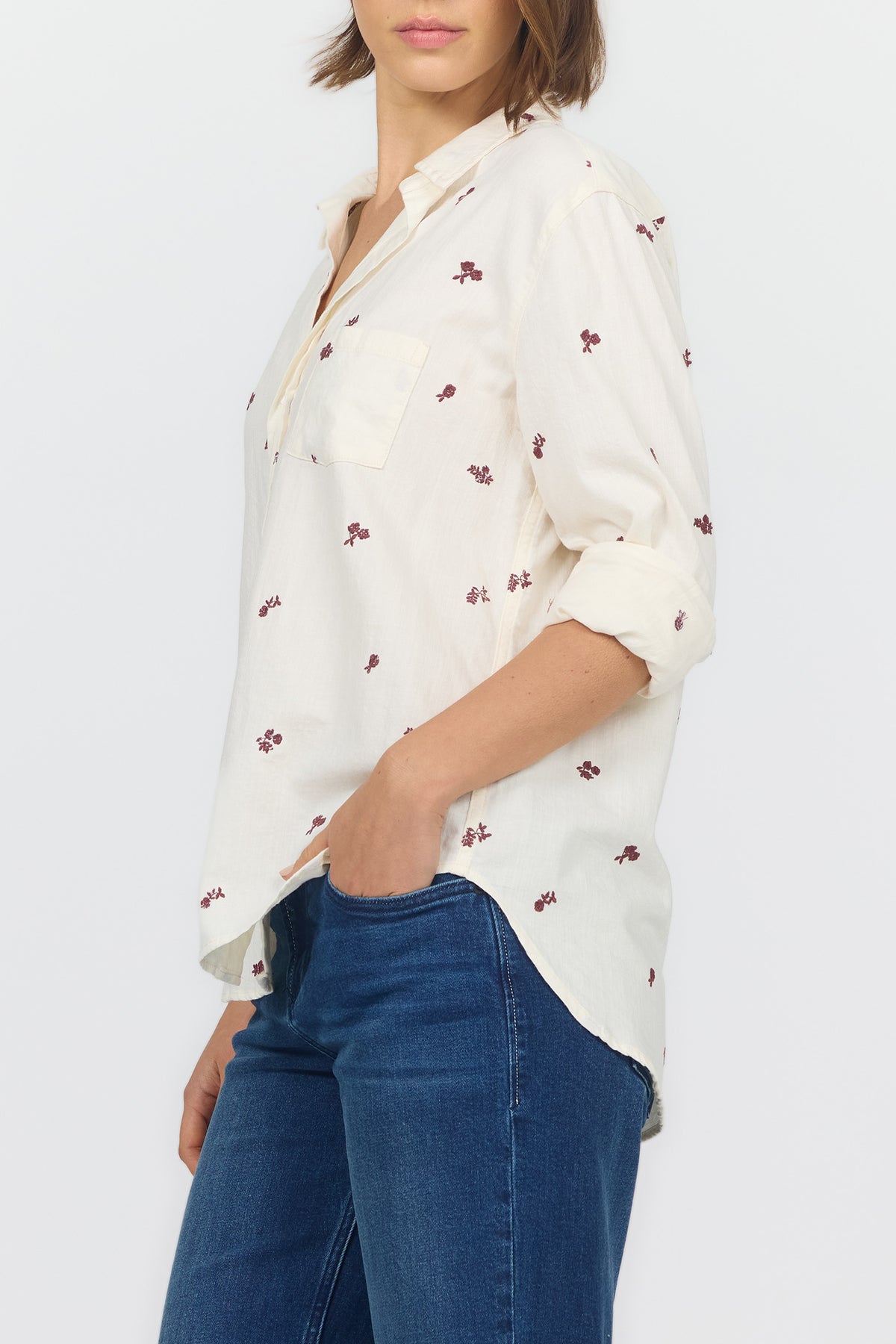 galina-relaxed-button-up-shirt-almond-rose-stripe — Dear John Denim