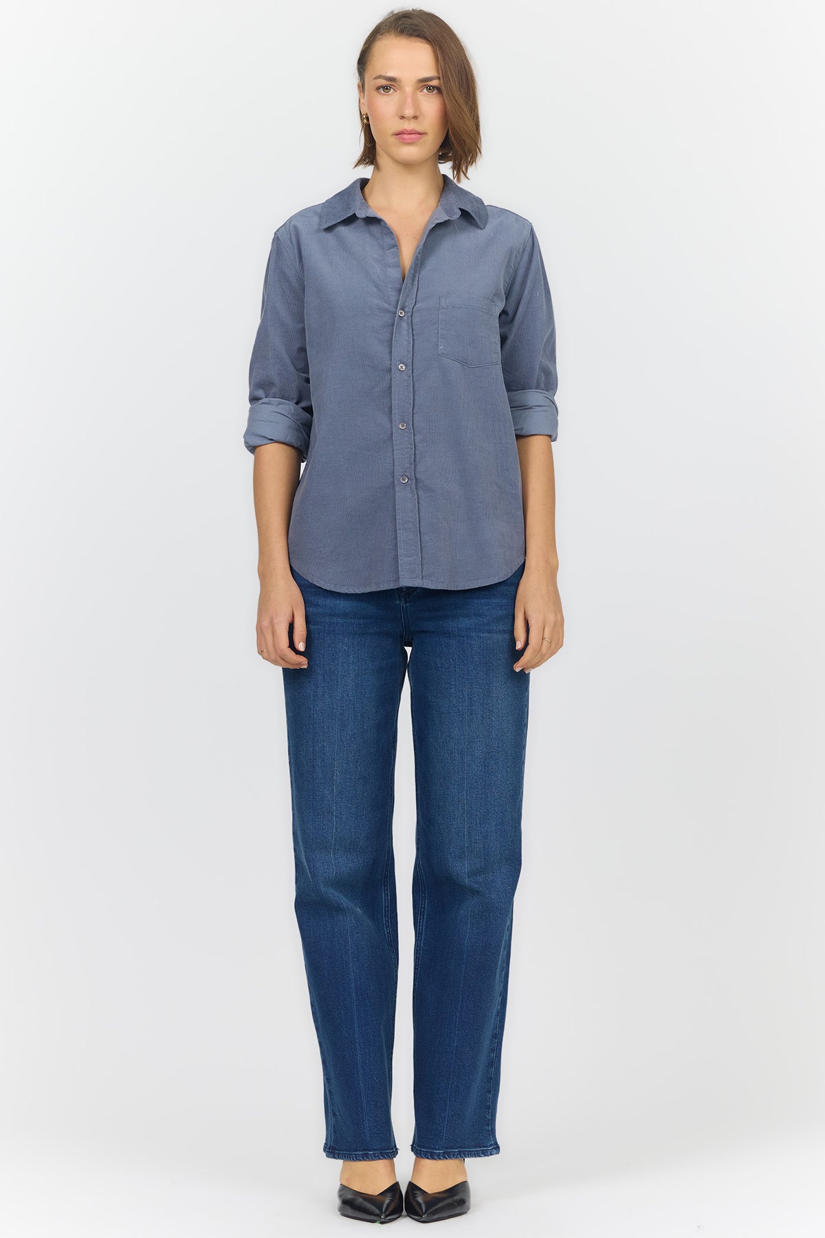 galina-relaxed-button-up-shirt-vintage-indigo — Dear John Denim
