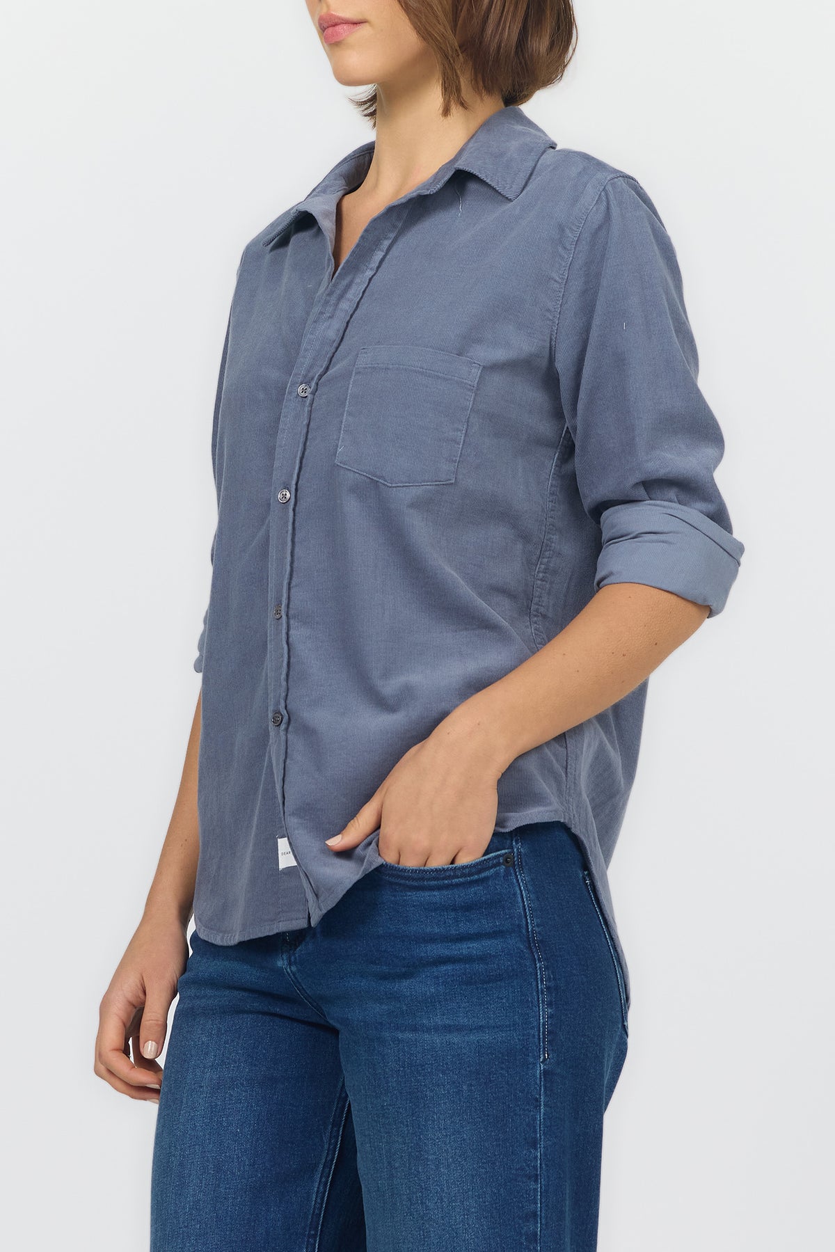 galina-relaxed-button-up-shirt-vintage-indigo — Dear John Denim