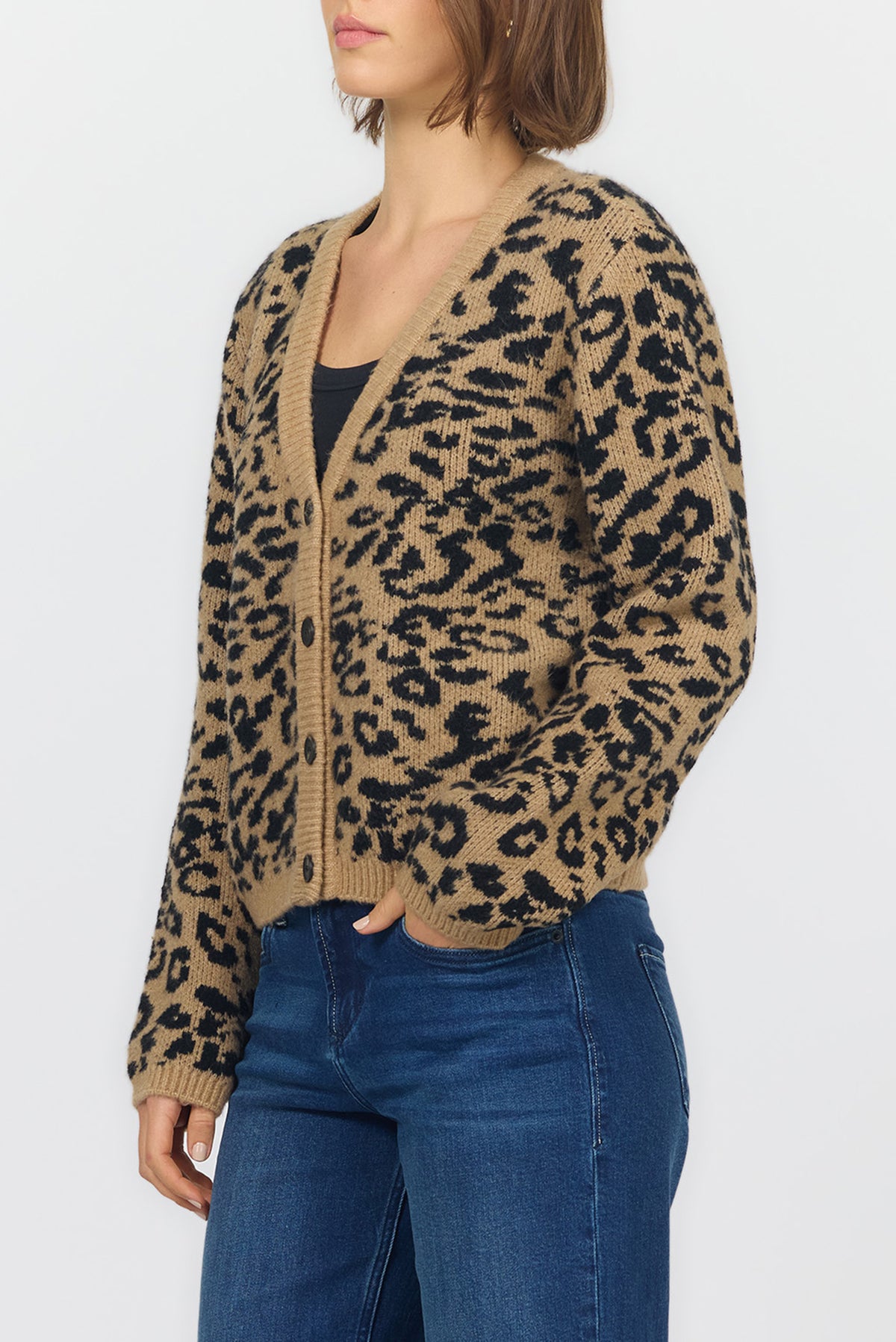 naylani-long-sleeve-relaxed-fit-cardigan-tan-leopard — Dear John Denim
