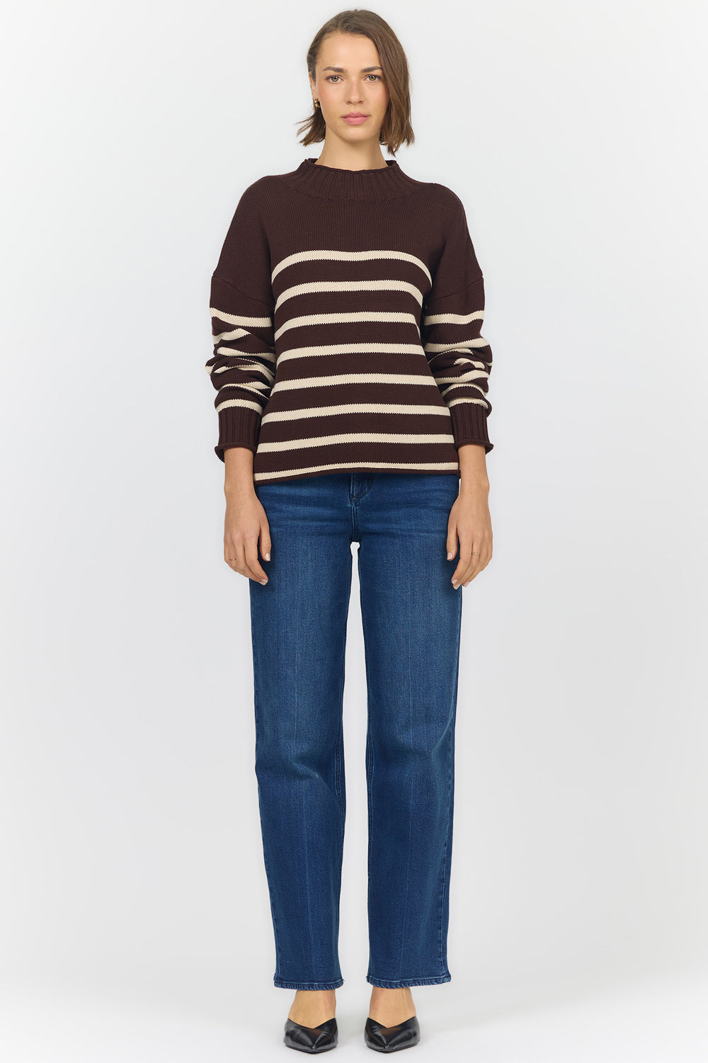 solana-long-sleeve-funnel-neck-roll-neck-stripe-sweater-chocolate-torte