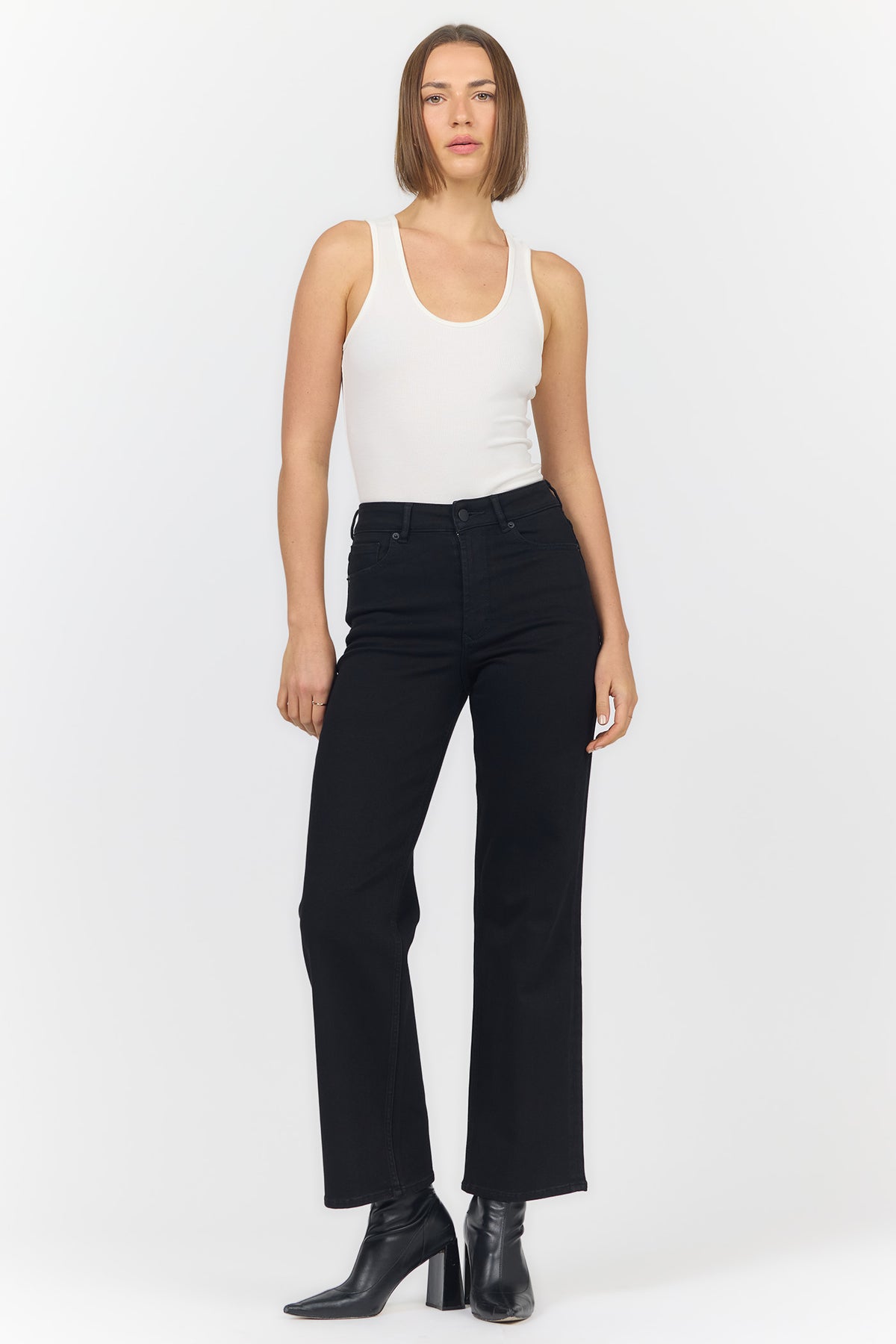 holly-high-waist-straight-leg-jeans-black-arrow — Dear John Denim