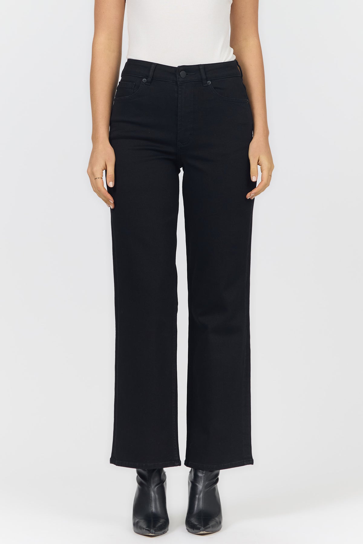 holly-high-waist-straight-leg-jeans-black-arrow — Dear John Denim