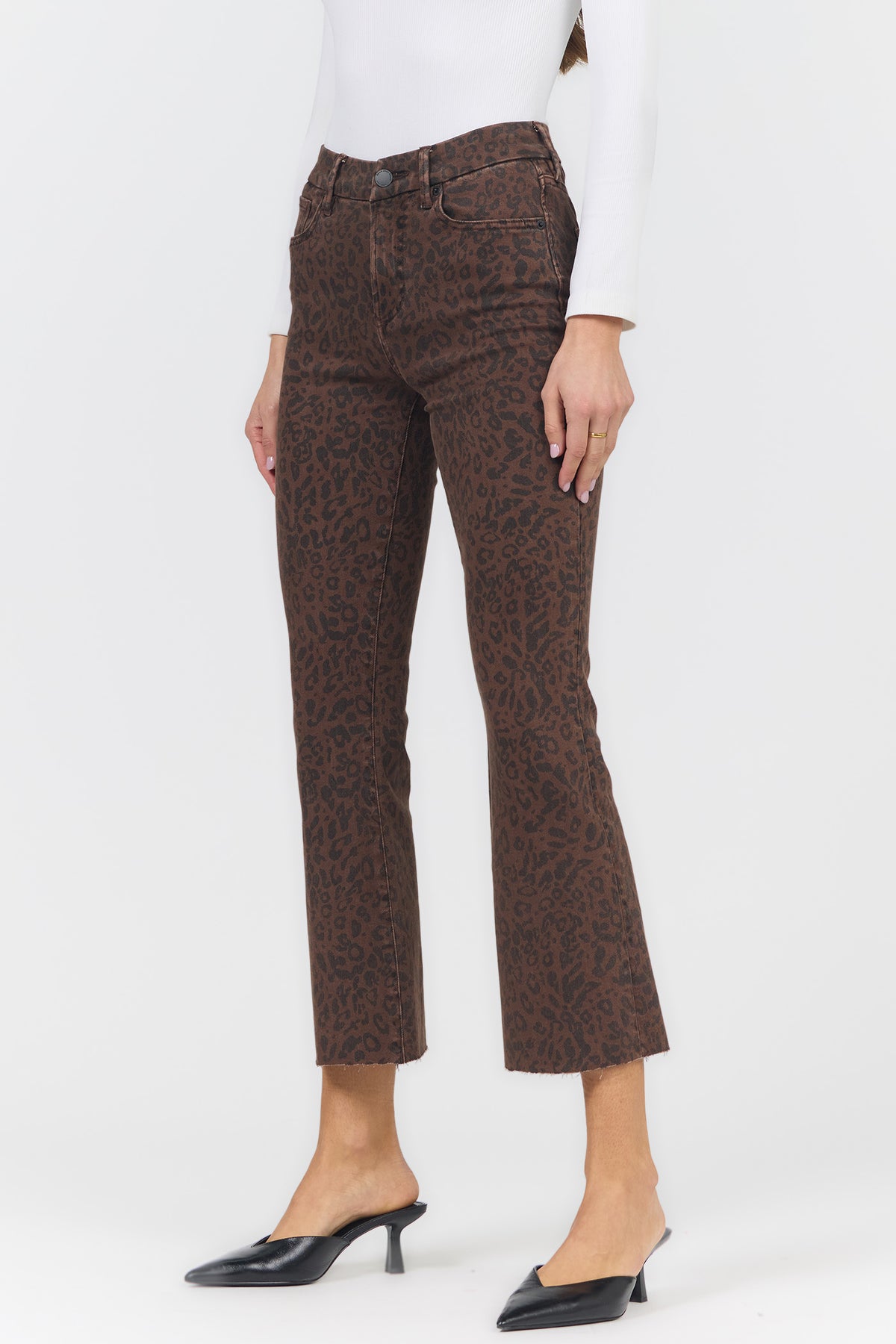 jeanne-flare-mid-rise-raw-cut-hem-jean-brown-leopard — Dear John Denim